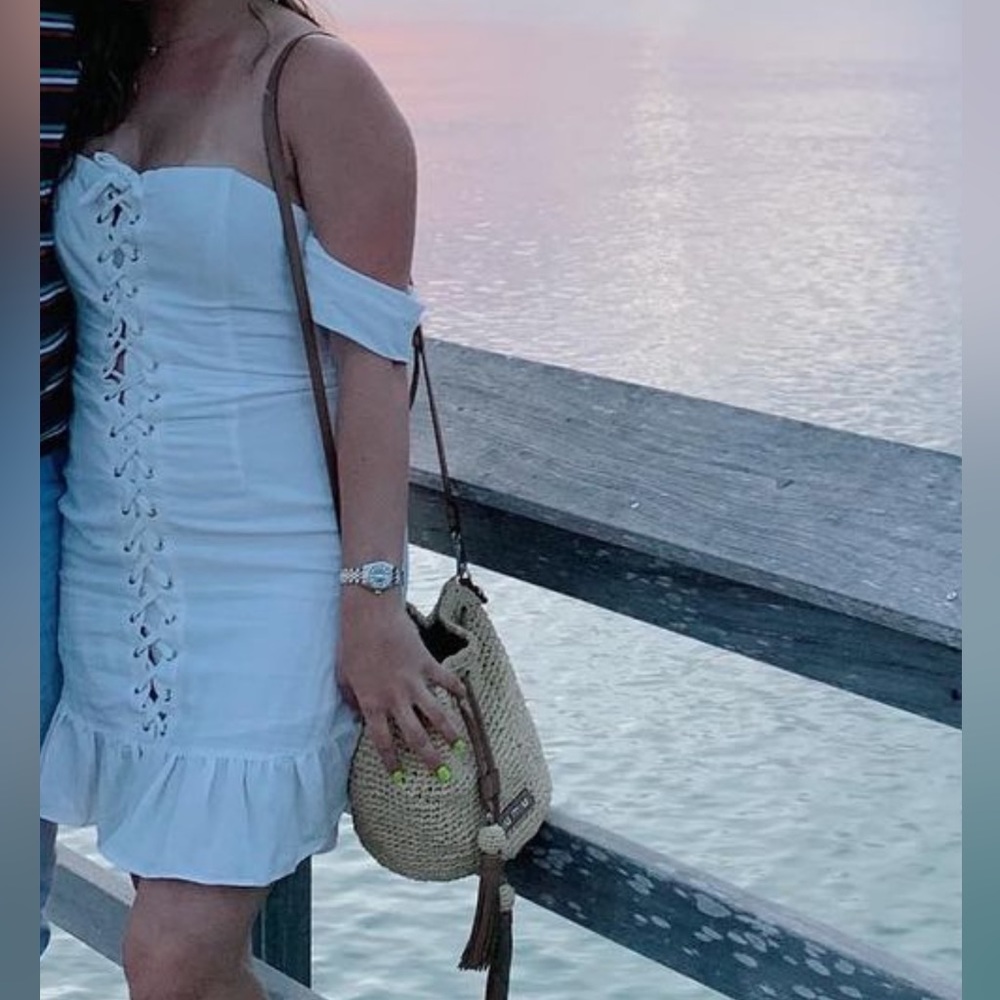 SaboSkirt White Laced-Up Dress